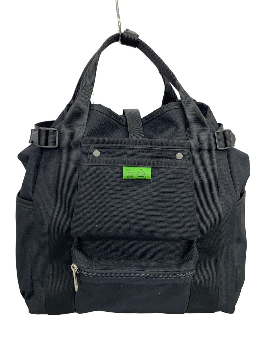 【中古】PORTER◆背嚢/--/BLK/単位労働組合【御徒面子】