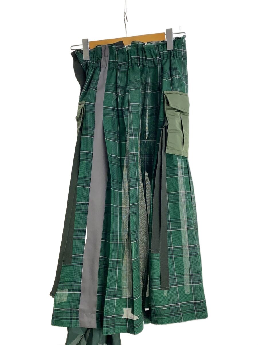 【中古】sacai◆スコート/0/綿織物/GRN/22-05990【レディース御召しもの】