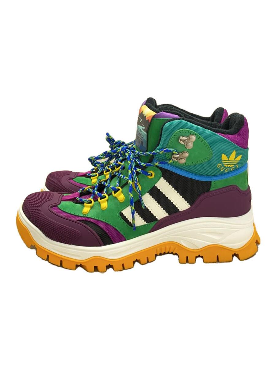 【中古】GUCCI◆ADIDAS X LACE UP/トレッキングブーツ/UK12/マルチ色つや/721392【シューズ】