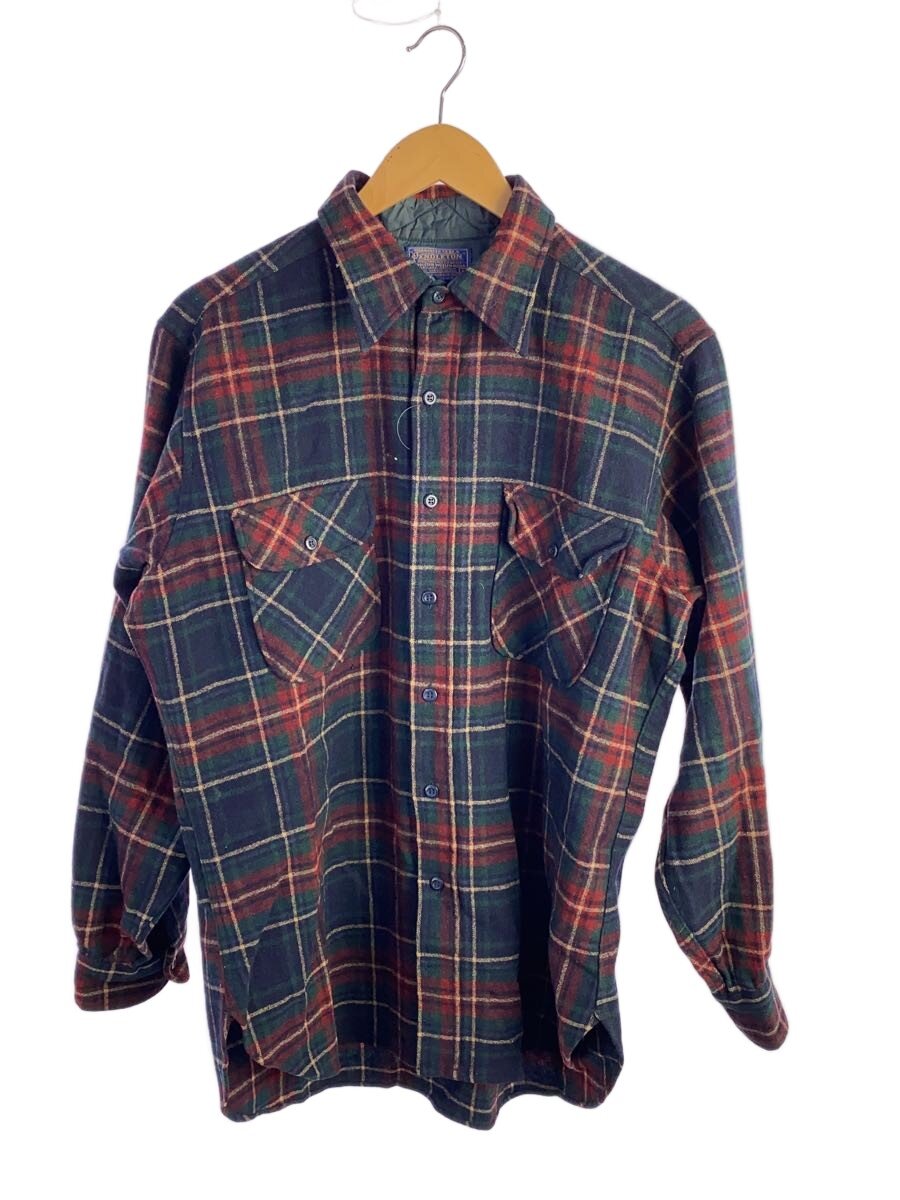 【中古】PENDLETON◆長袖プルオーバー/L/羊毛/RED/読み合わせる【メンズウェア】