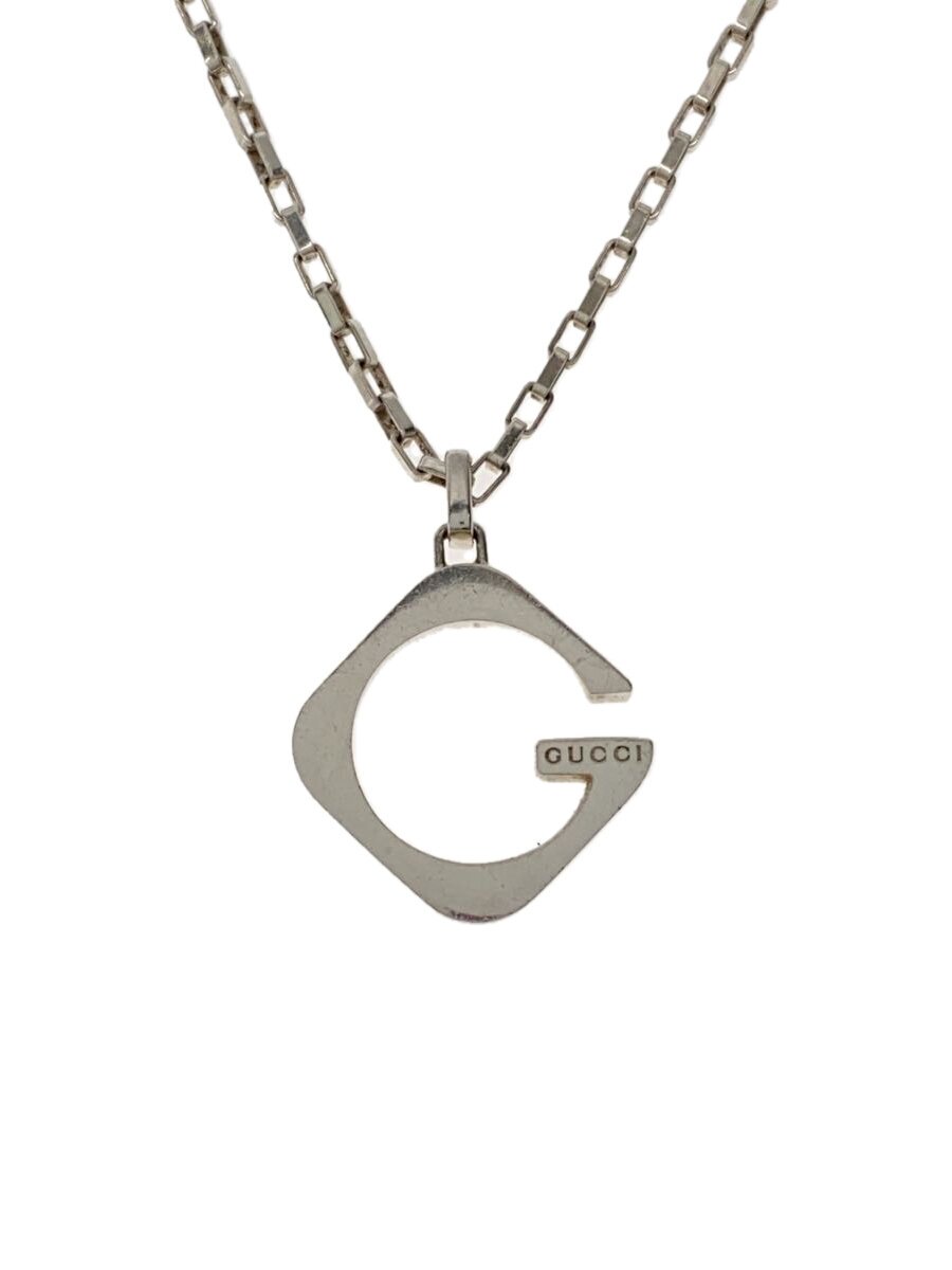 【中古】GUCCI◆真四角G首飾り/SV925/SLV/とっ始め有/メンズ/233965//【服飾雑貨他】