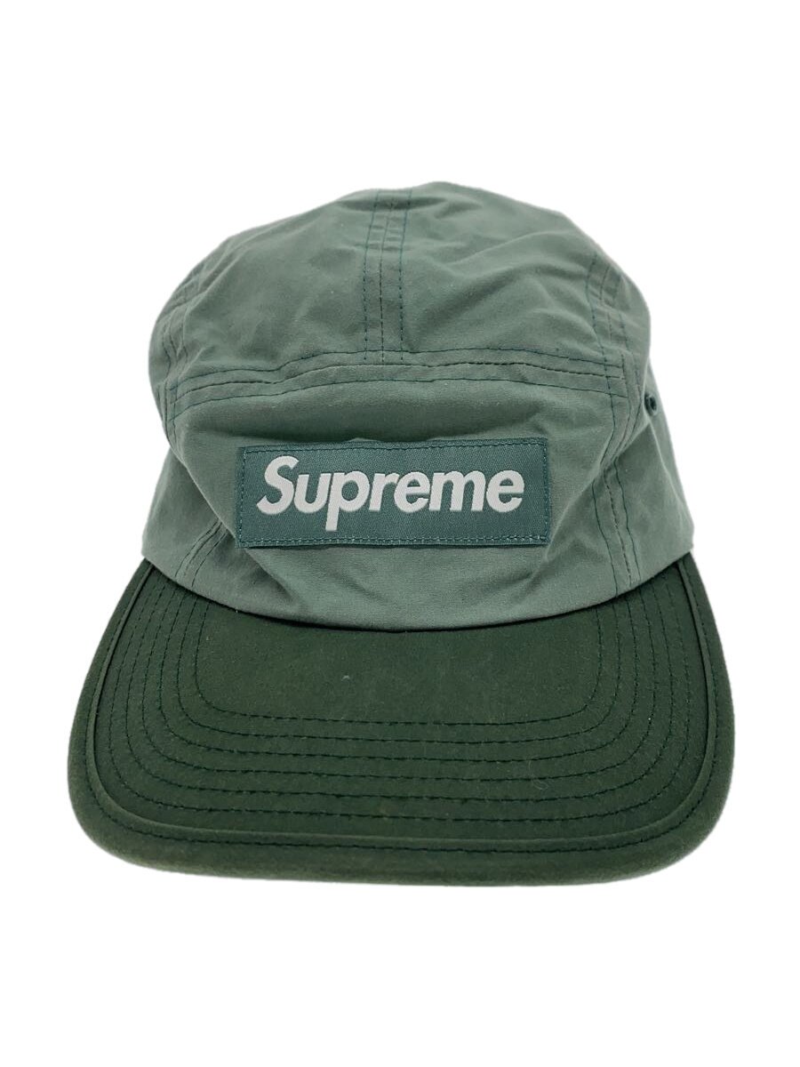 【中古】Supreme◆Waxed Cotton Camp Cap/旗がしら/FREE/綿織物/GRN/無地/メンズ//【服飾雑貨他】