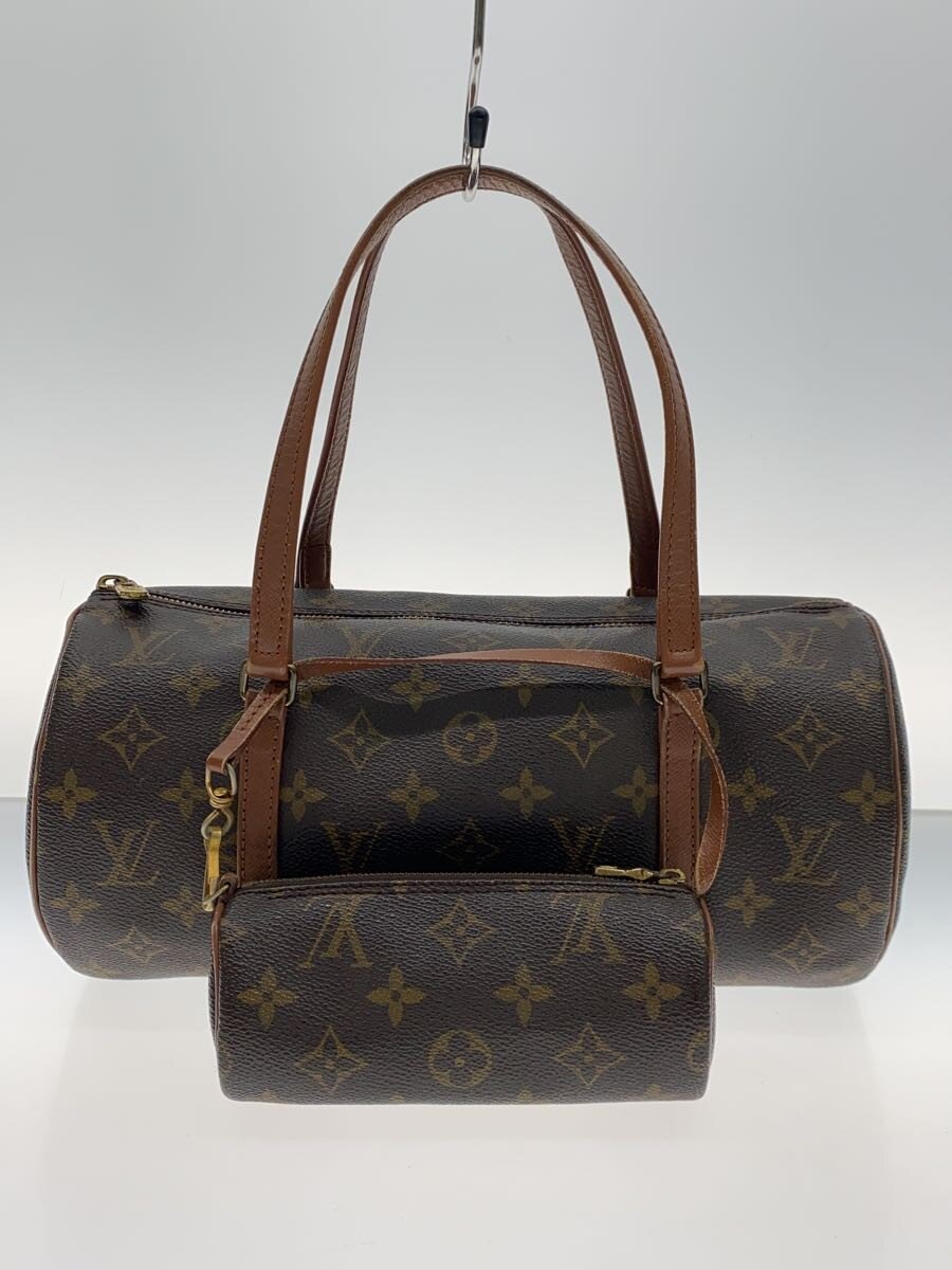 【中古】LOUIS VUITTON◆2)パピヨン30_モノグラム・帆布/PVC/BRW/フランス共和国製/M51385【御徒面子】