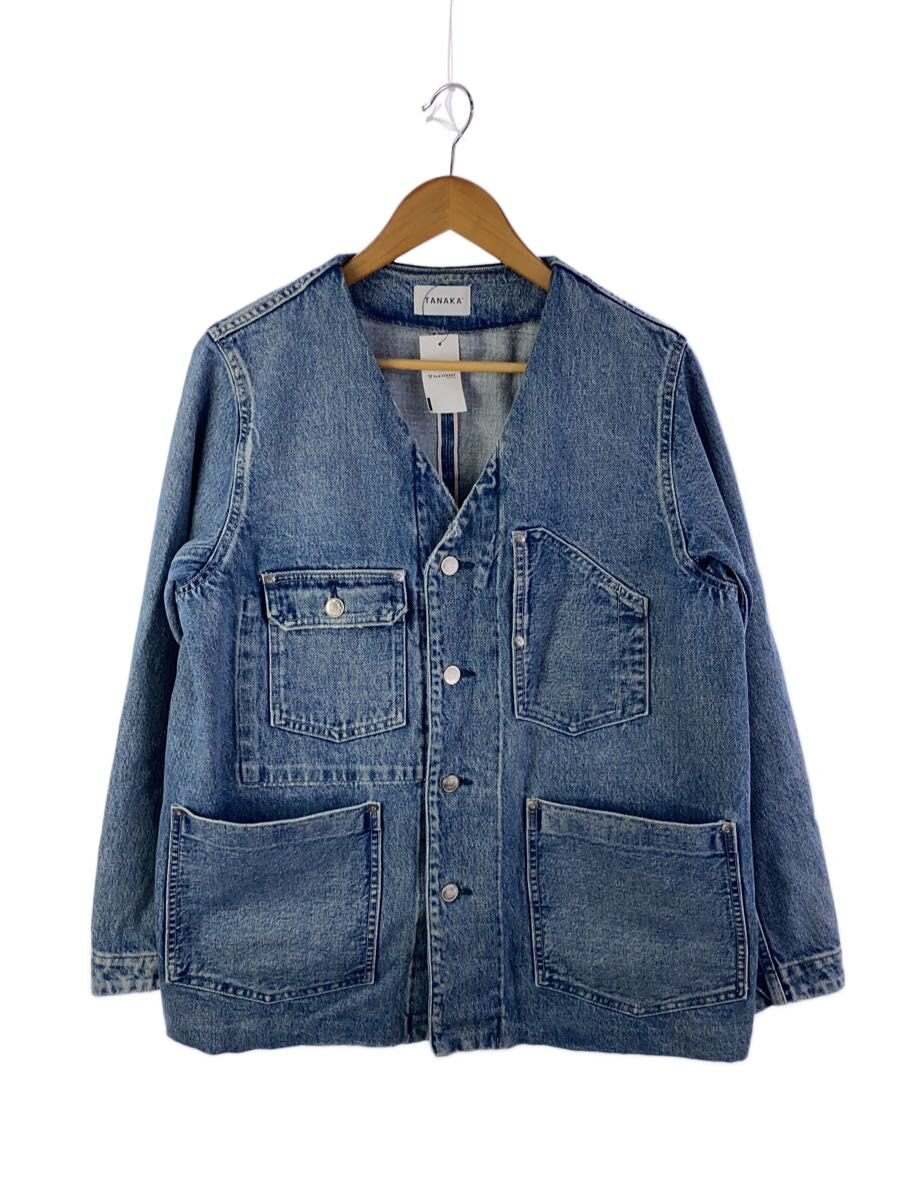 【中古】TANAKA◆NO COLLAR JEAN JACKET/M/ジーンズ/IDG/ST-127NC//【メンズウェア】