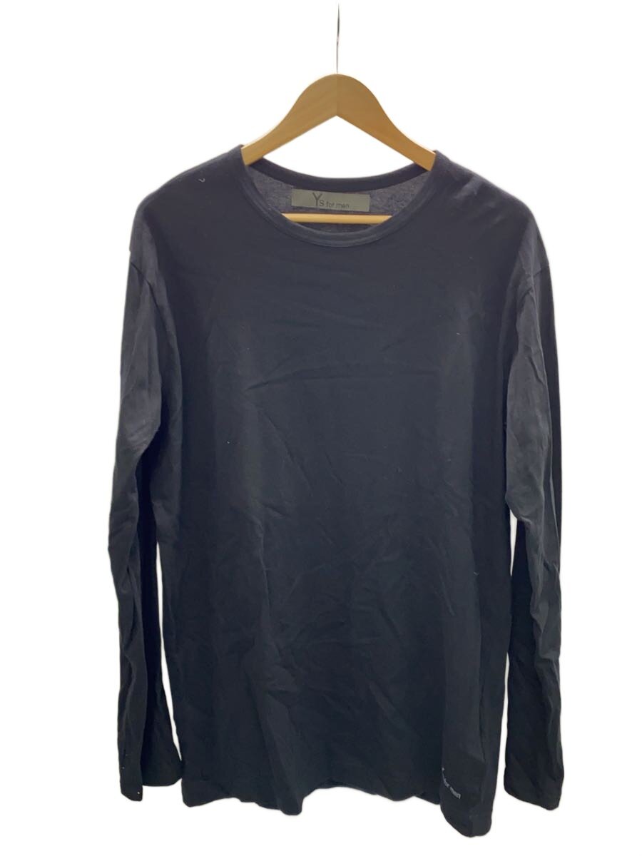 【中古】Y’s for men◆長袖プルオーバー/3/綿織物/BLK/MJ-T81-083【メンズウェア】