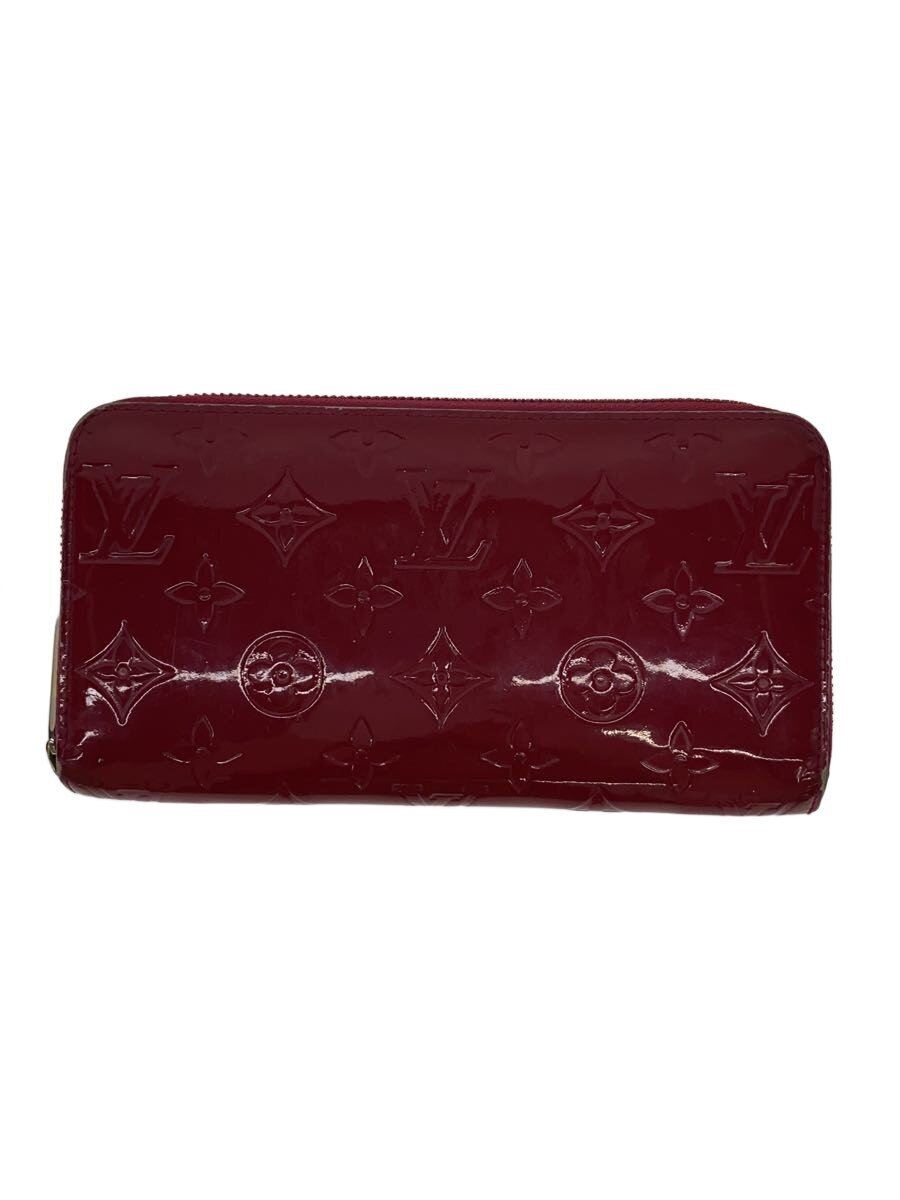 【中古】LOUIS VUITTON◆ジッピー・ウォレット_モノグラム・ヴェルニ/エナメル/RED/レディース//【服飾雑貨他】