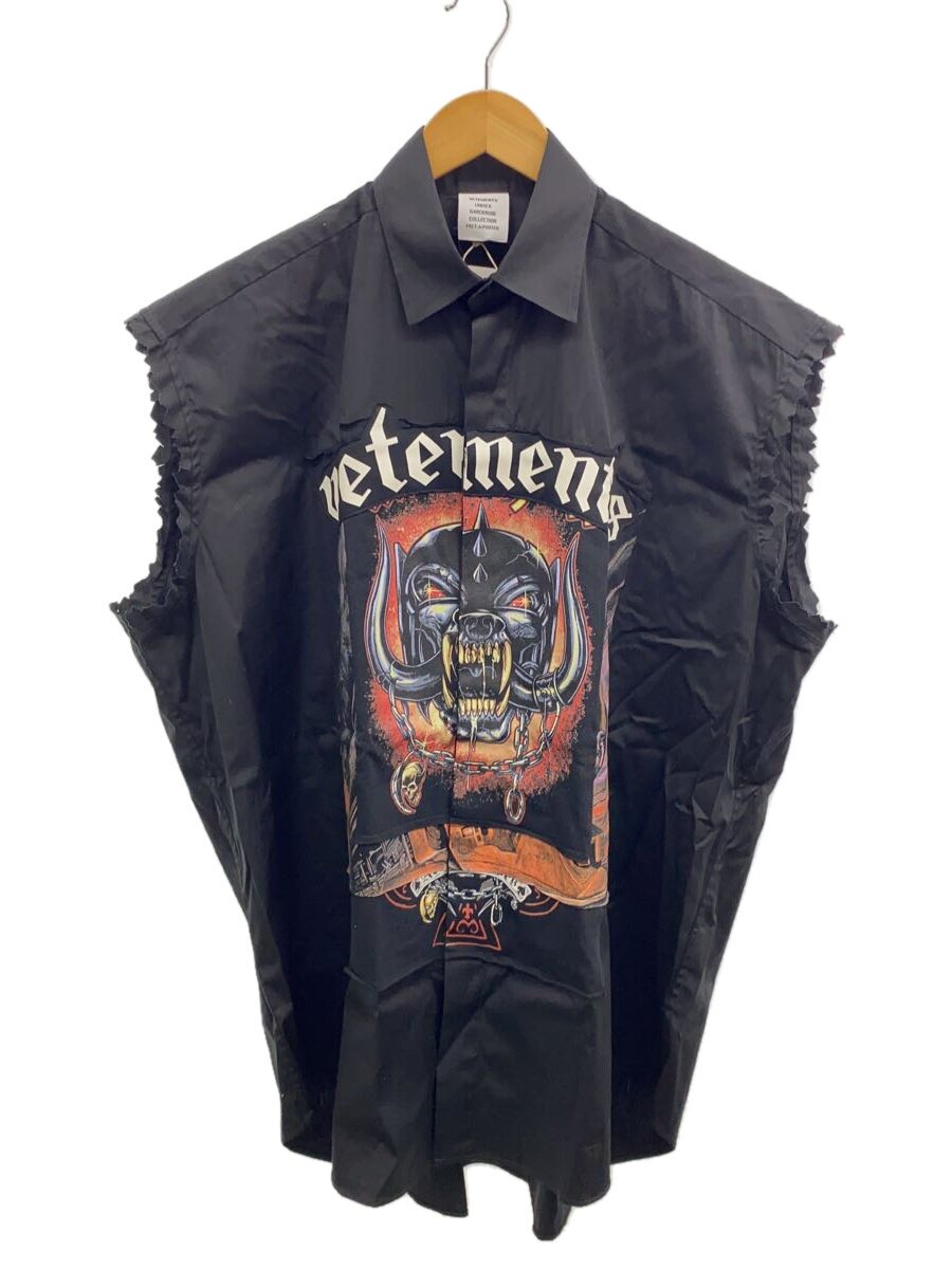 【中古】VETEMENTS◆Motorhead Sleeveless Jersey Shirt/M/コットン/BLK/UE64SH250B【メンズウェア】|2nd STREET 店
