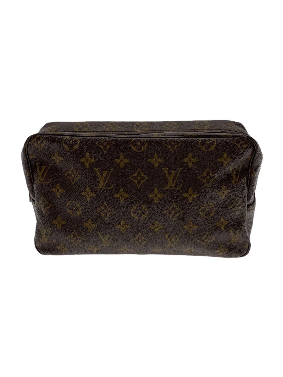 【中古】LOUIS VUITTON◆トゥルース・トワレット28_モノグラム・帆布_BRW/PVC/BRW【御徒面子】