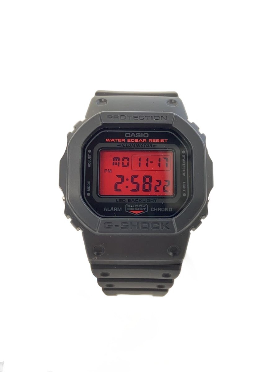 【中古】CASIO◆石英ウオッチ_G-SHOCK/デジタル/天然ゴム/BLK/BLK【服飾雑貨他】