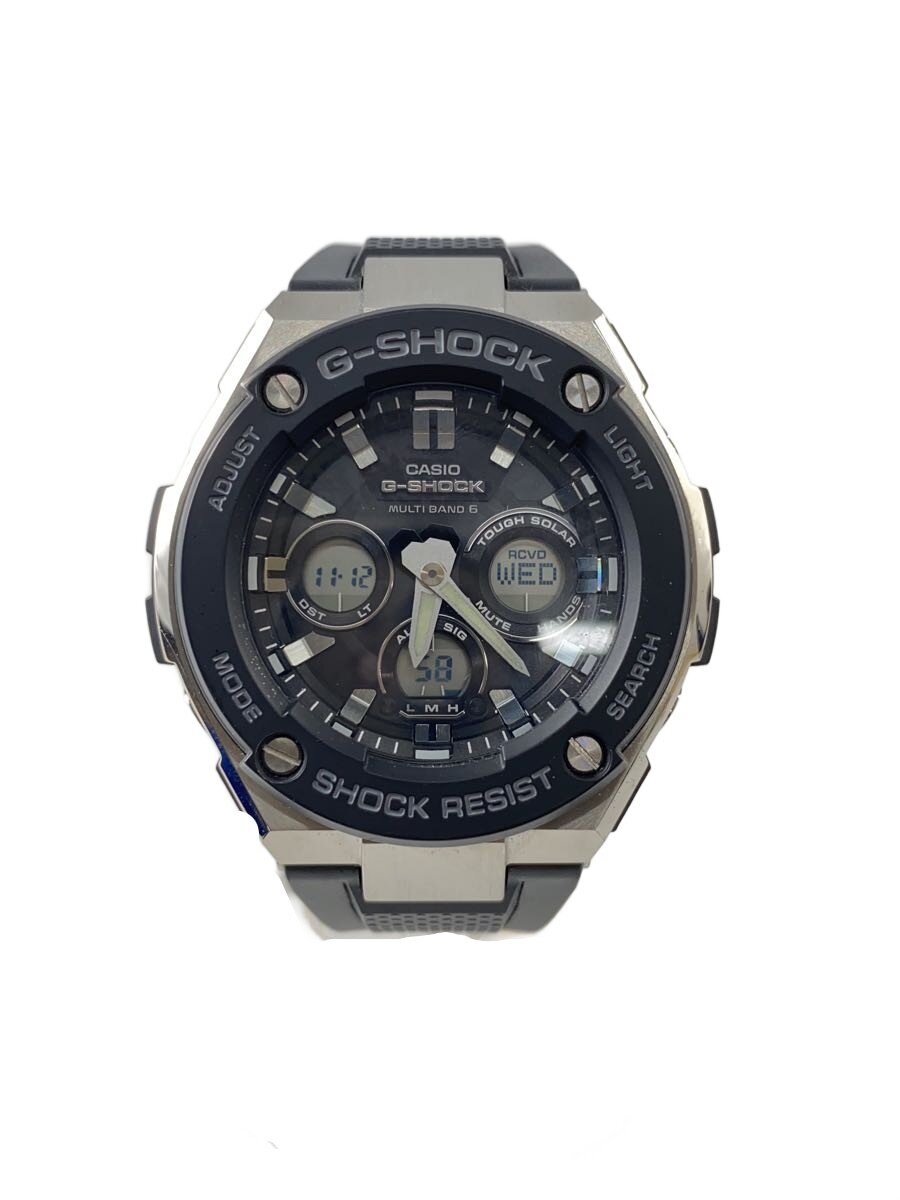 【中古】CASIO◆ソーラーウオッチ・G-SHOCK/デジアナ/BLK/BLK【服飾雑貨他】