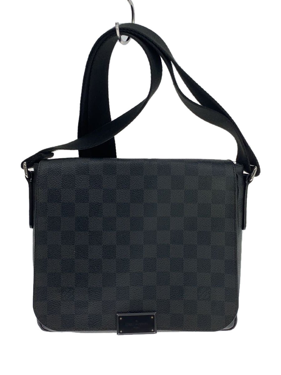 【中古】LOUIS VUITTON◆1)ディストリクトPM_ダミエ・グラフィット_BLK/PVC/BLK【御徒面子】