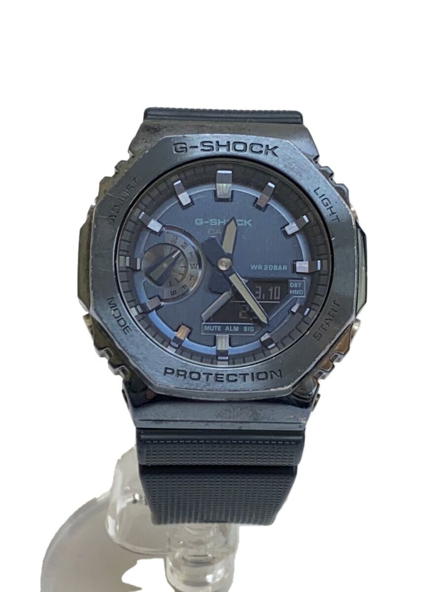 【中古】CASIO◆ウオッチ/デジアナ/天然ゴム/BLU/NVY/GM-2100N【服飾雑貨他】