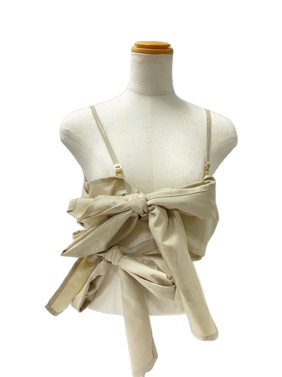 【中古】HOUGA◆sandy bustier/シュロの葉/キャミソール//FREE/ポリエステル/IVO/無地/HS25FV03【レディースお召しもの】