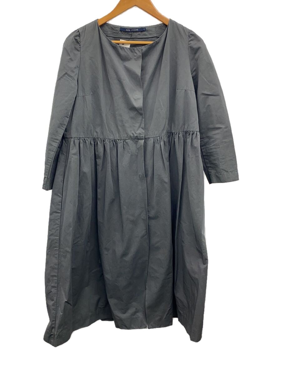 【中古】SOFIE D’HOORE◆スナップボタンノーカラーコート/34/綿織物/GRY【レディース御召しもの】