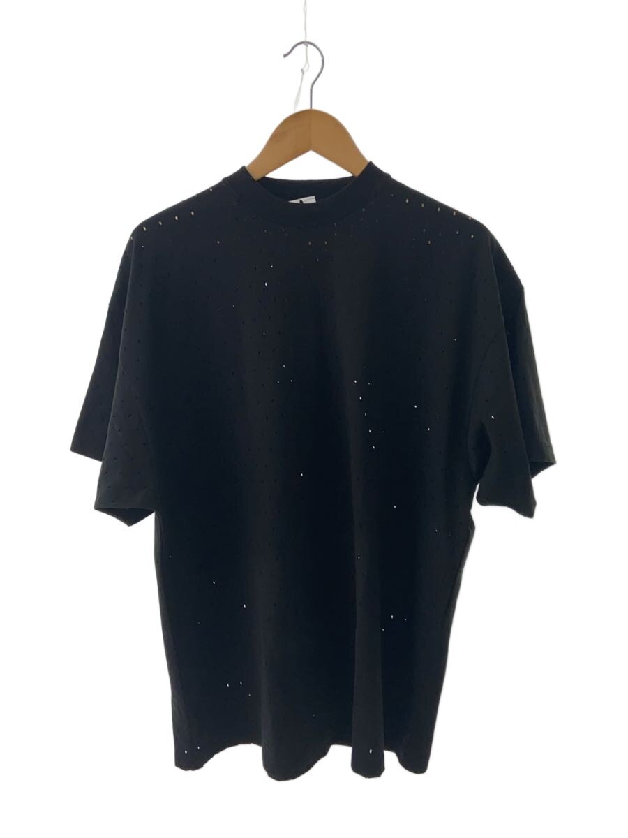【中古】BALENCIAGA◆22AW メッシュ 労働者の一団のど首ティーシャツ/L/綿織物/BLK/694576 TMVD4//【メンズウェア】