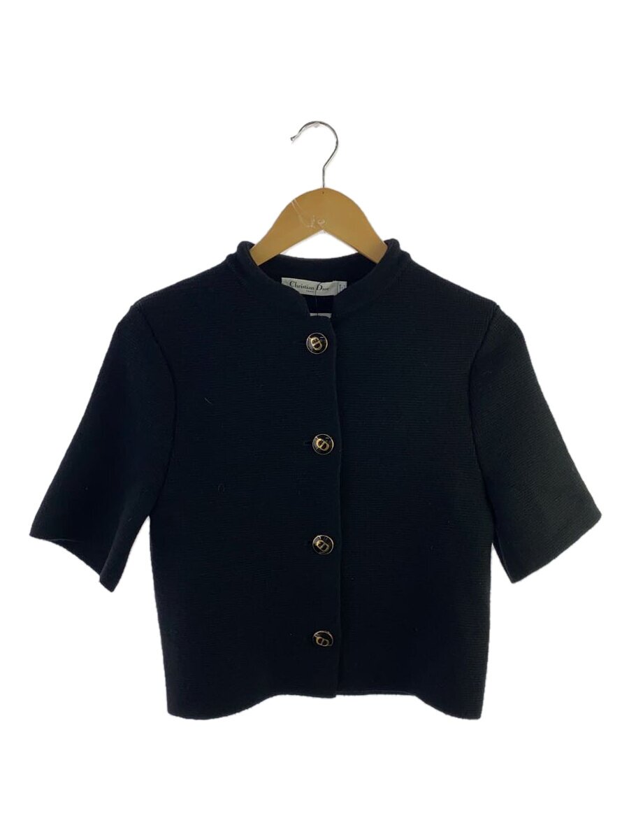 【中古】Christian Dior◆クロップドジャケット/半袖/34/羊毛/BLK/344V10AM234【レディース御召しもの】