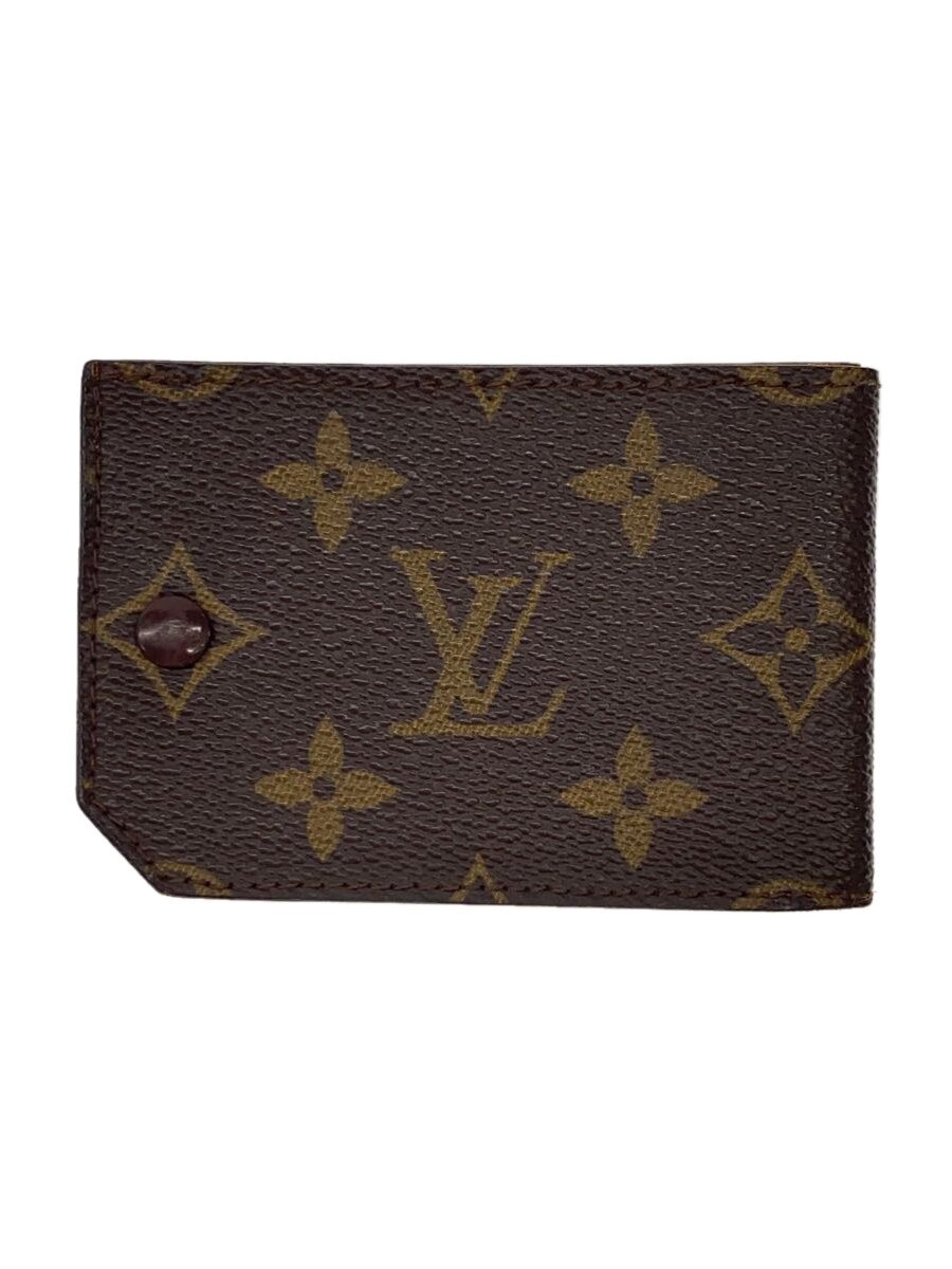 【中古】LOUIS VUITTON◆2つ折り紙入れ/PVC/赤銅色/総柄/レディース【服飾雑貨他】