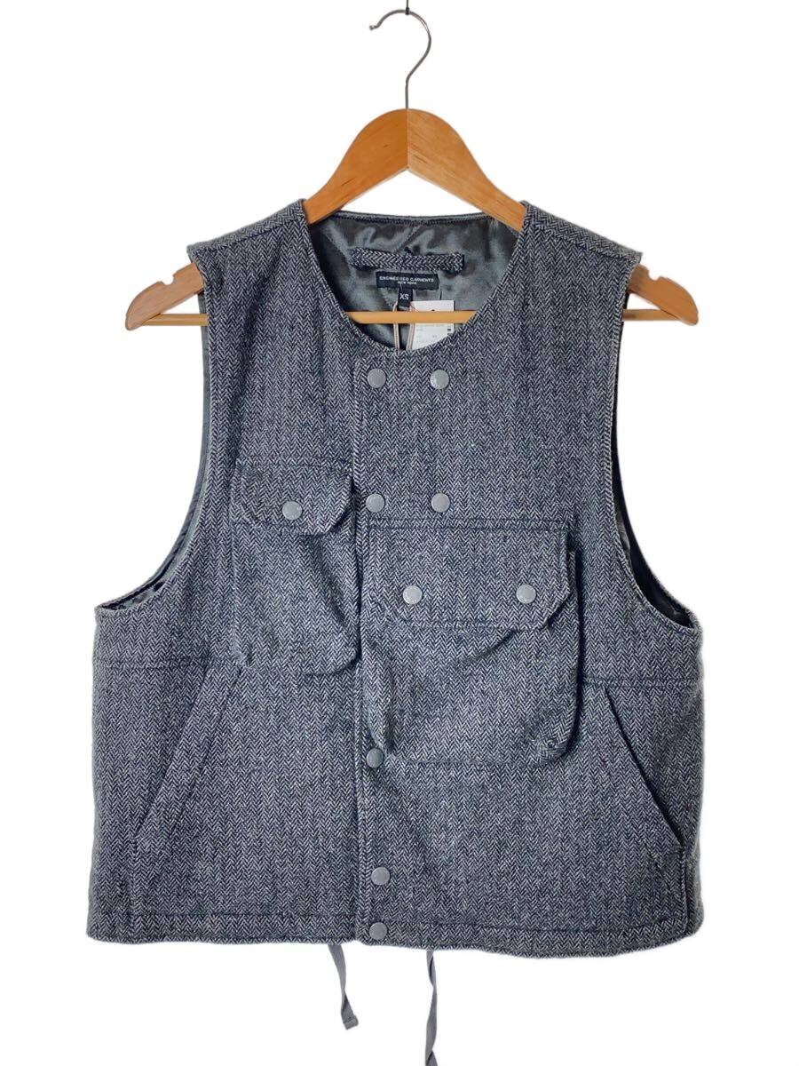 【中古】Engineered Garments◆より良い/XS/羊毛/GRY/杉綾模様【メンズウェア】