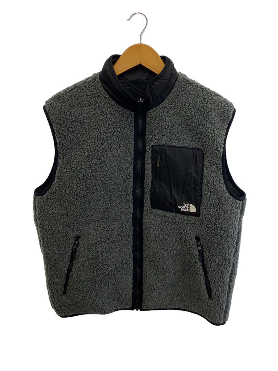 【中古】THE NORTH FACE◆REVERSIBLE EXTREME PILE VEST_リバーシブルエクストリームパイルベスト/L/ポリエス【メンズウェア】