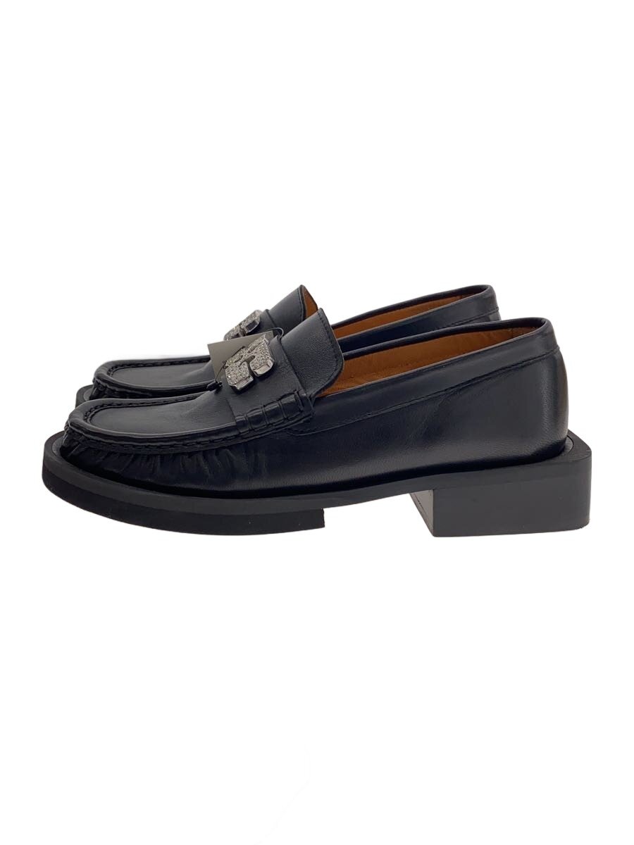 【中古】GANNI◆置き目毛皮/38/BLK/なめし革【シューズ】