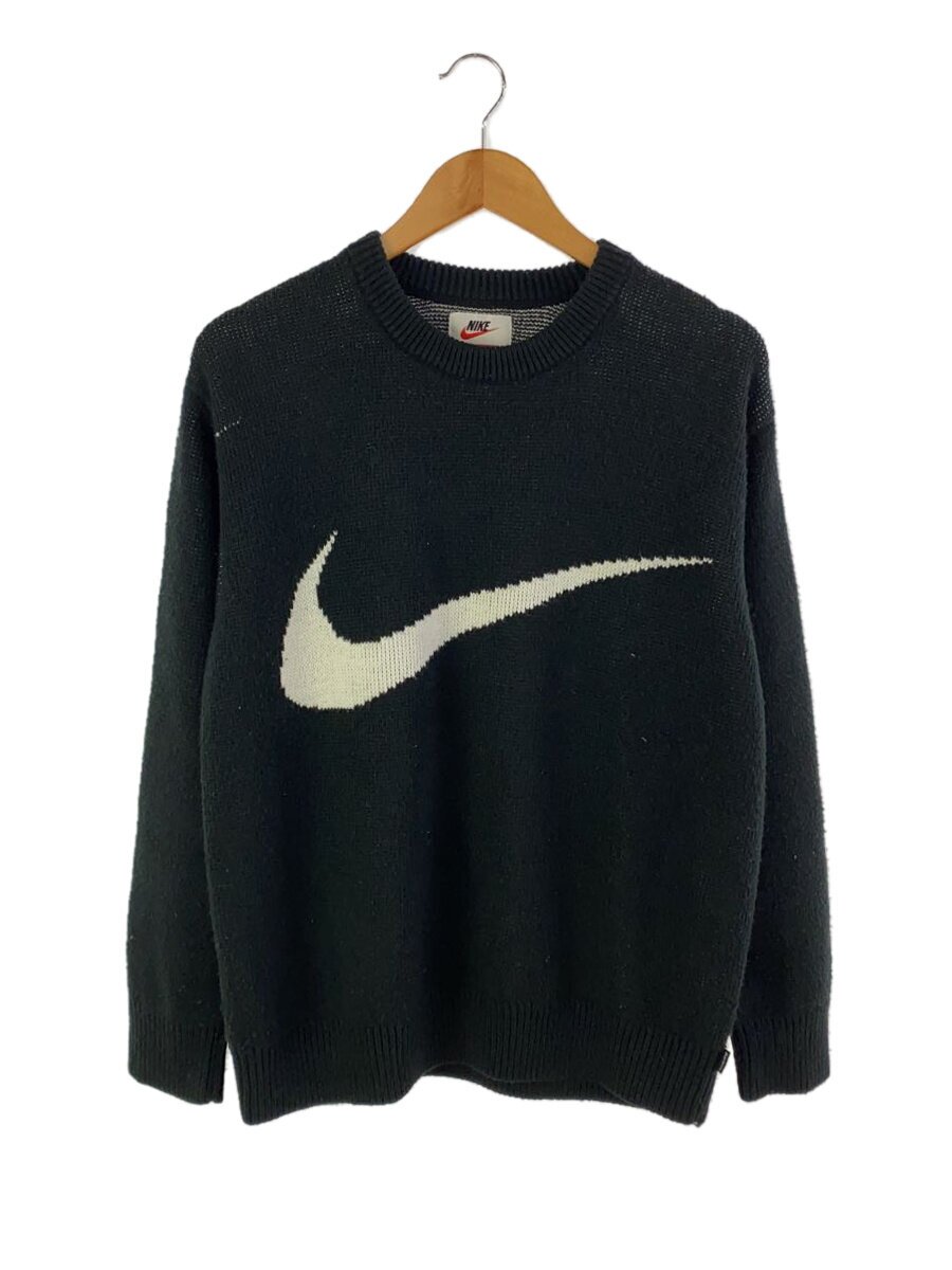 【中古】NIKE◆19SS/Swoosh Sweater/M/羊毛/BLK/BV7549-010【メンズウェア】