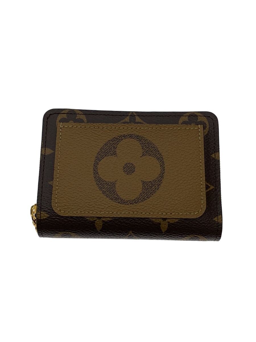 【中古】LOUIS VUITTON◆ポルト・フォイユ・ルー_モノグラム・リバース/PVC/BRW/モノグラム/レディース【服飾雑貨他】