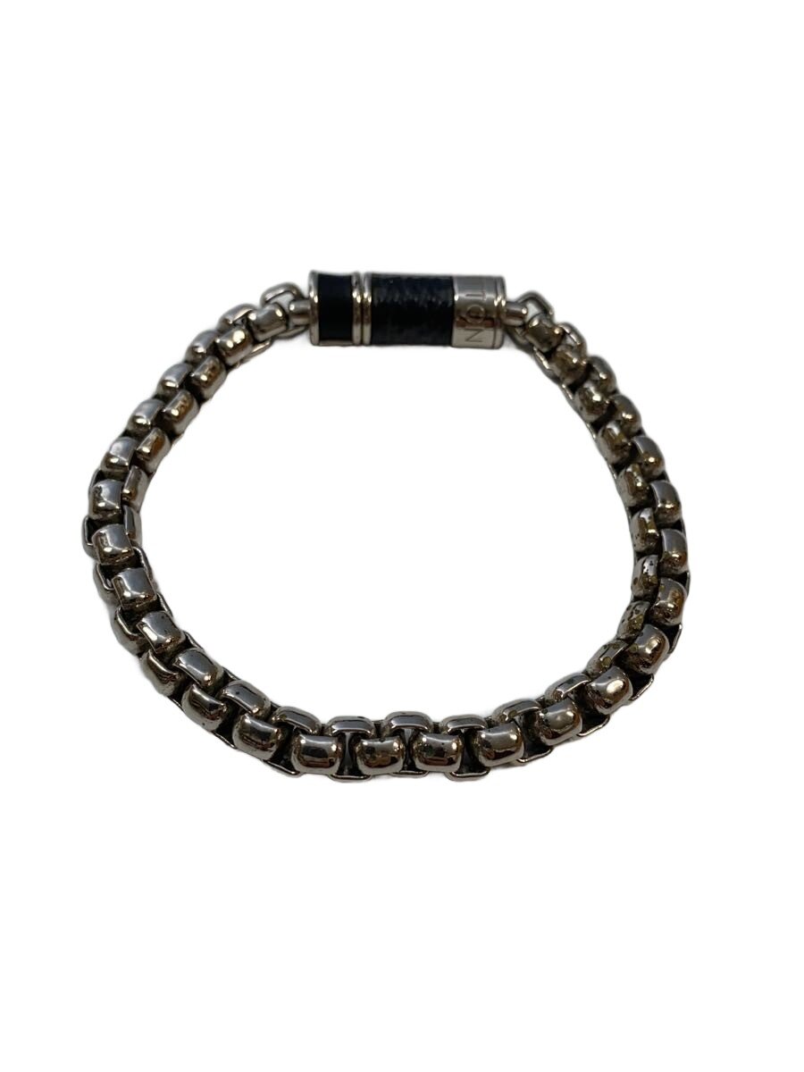 【中古】LOUIS VUITTON◆ブレスレット・チェーンモノグラム・エクリプス_SLV/メッキ/SLV/メンズ【服飾雑貨他】