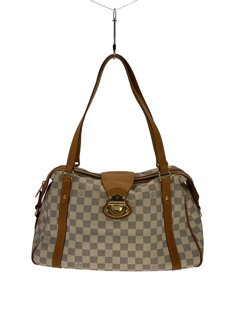 【中古】LOUIS VUITTON◆同盟罷業レーザーPM_ダミエ・アズール/PVC/WHT/総柄【御徒面子】