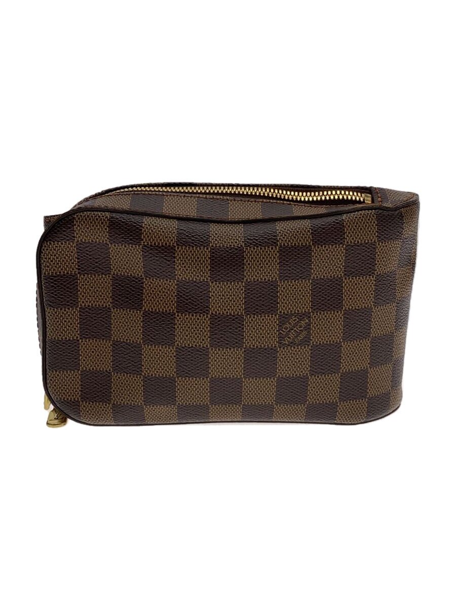 【中古】LOUIS VUITTON◆ジェロニモス_ダミエ・エベヌ_BRW/PVC/BRW【御徒面子】