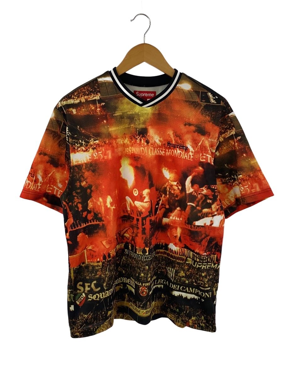 【中古】Supreme◆25SS/Vinci Per Noi Soccer Jersey/プルオーバー/S/ポリエステル/赤いこと/総柄//【メンズウェア】