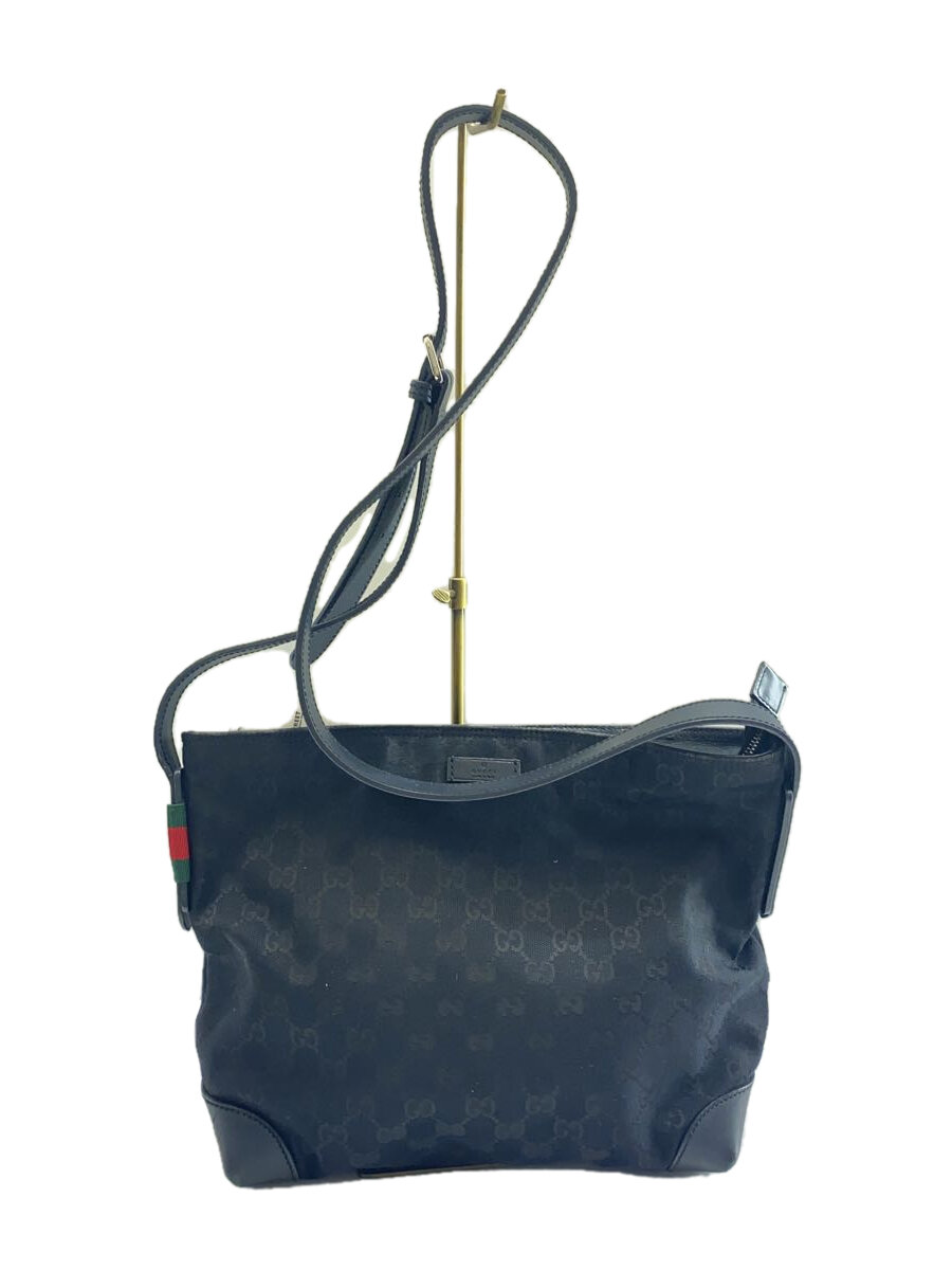 【中古】GUCCI◆ショルダーバッグ/GG帆布/帆布/BLK/337598//【御徒面子】