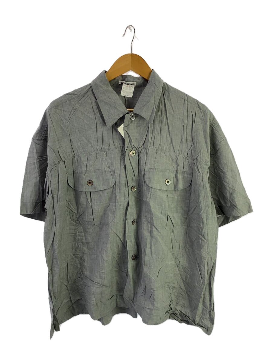 【中古】ISSEY MIYAKE◆半袖トップ/M/ポリエステル/GRY/IM31-FJ515/03SS【レディース御召しもの】