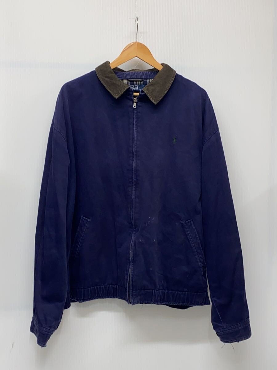 【中古】POLO RALPH LAUREN◆90s/ボロ/雰囲気GOOD/襟コーズ/スウィングトップ/XXL/コットン/NVY//【メンズウェア】｜2ｎｄ STREET 店 13,385円