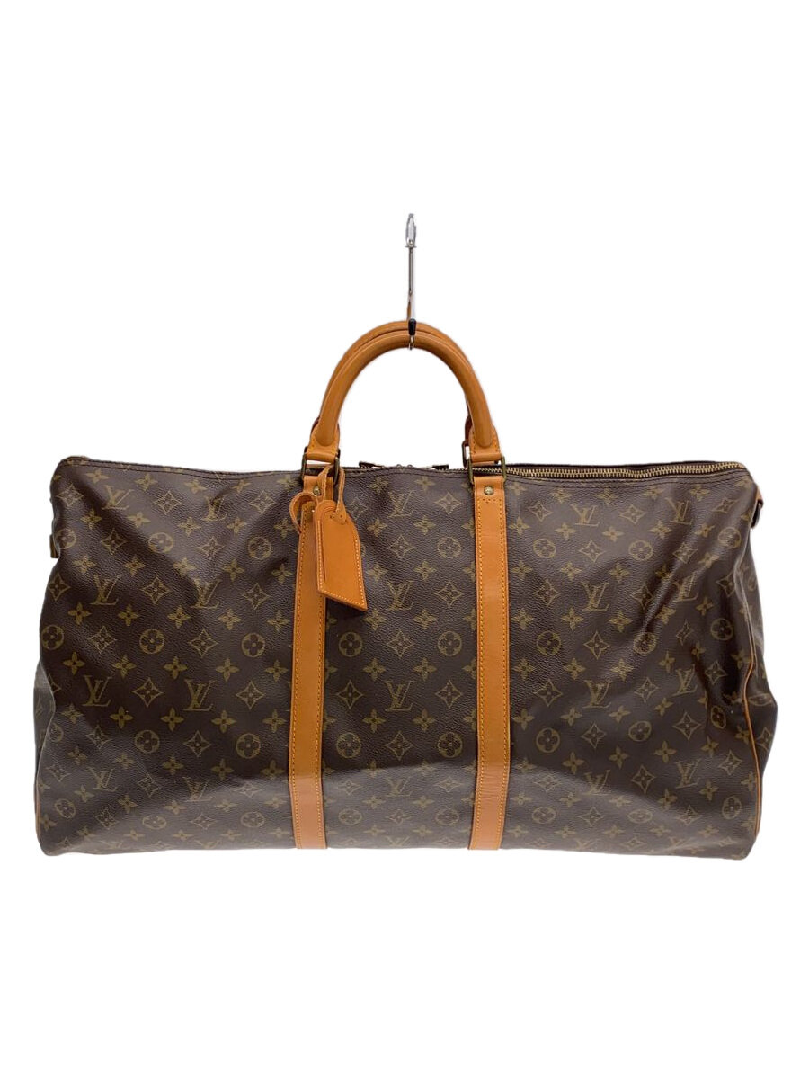 【中古】LOUIS VUITTON◆キーポル60_モノグラム・帆布_BRW/PVC/赤銅色/M41422【御徒面子】
