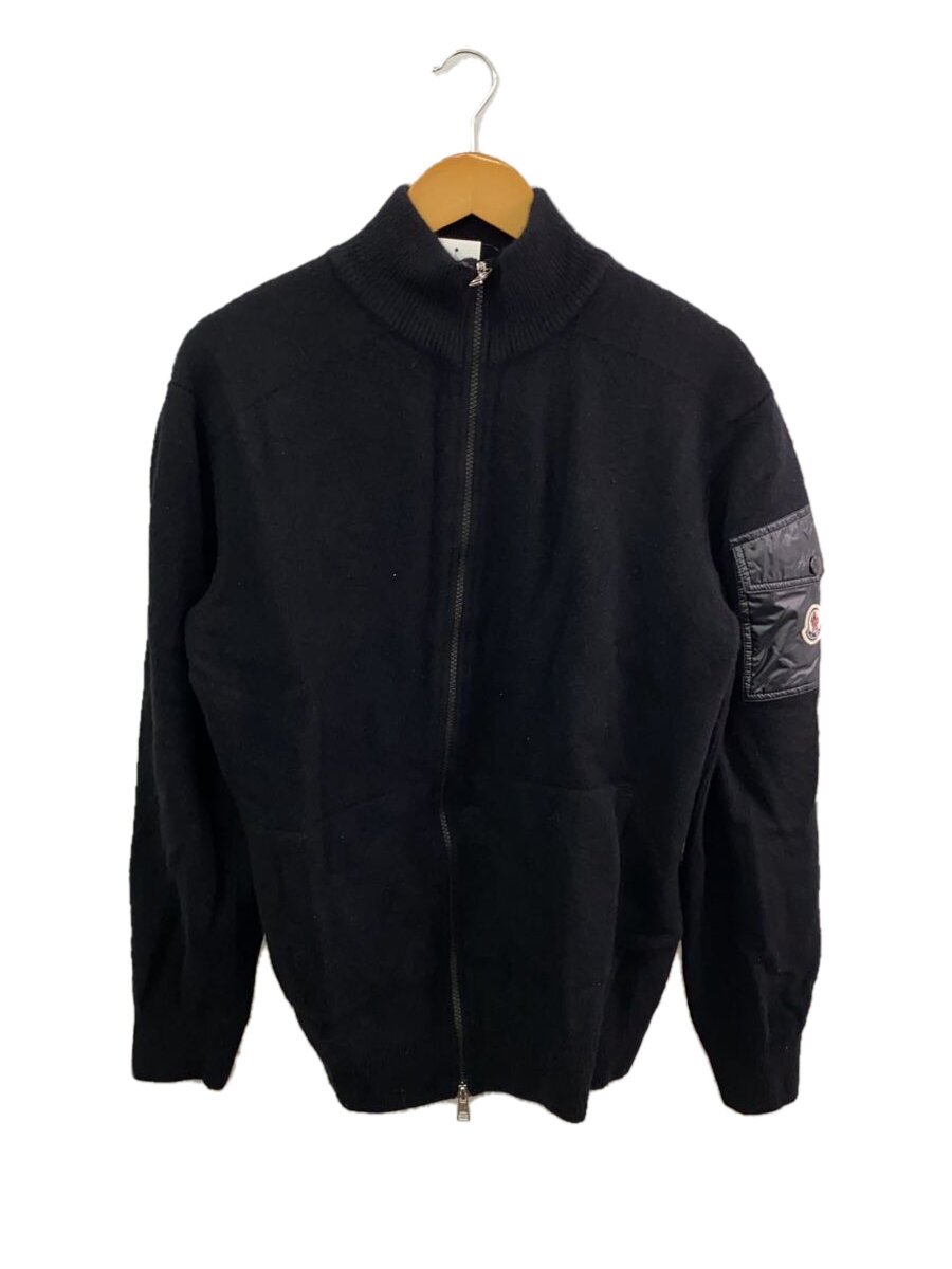 【中古】MONCLER◆23AW/ハイゲージダブルジップカーディガン/XXL/羊毛/NVY/無地/I20919B00012【メンズウェア】