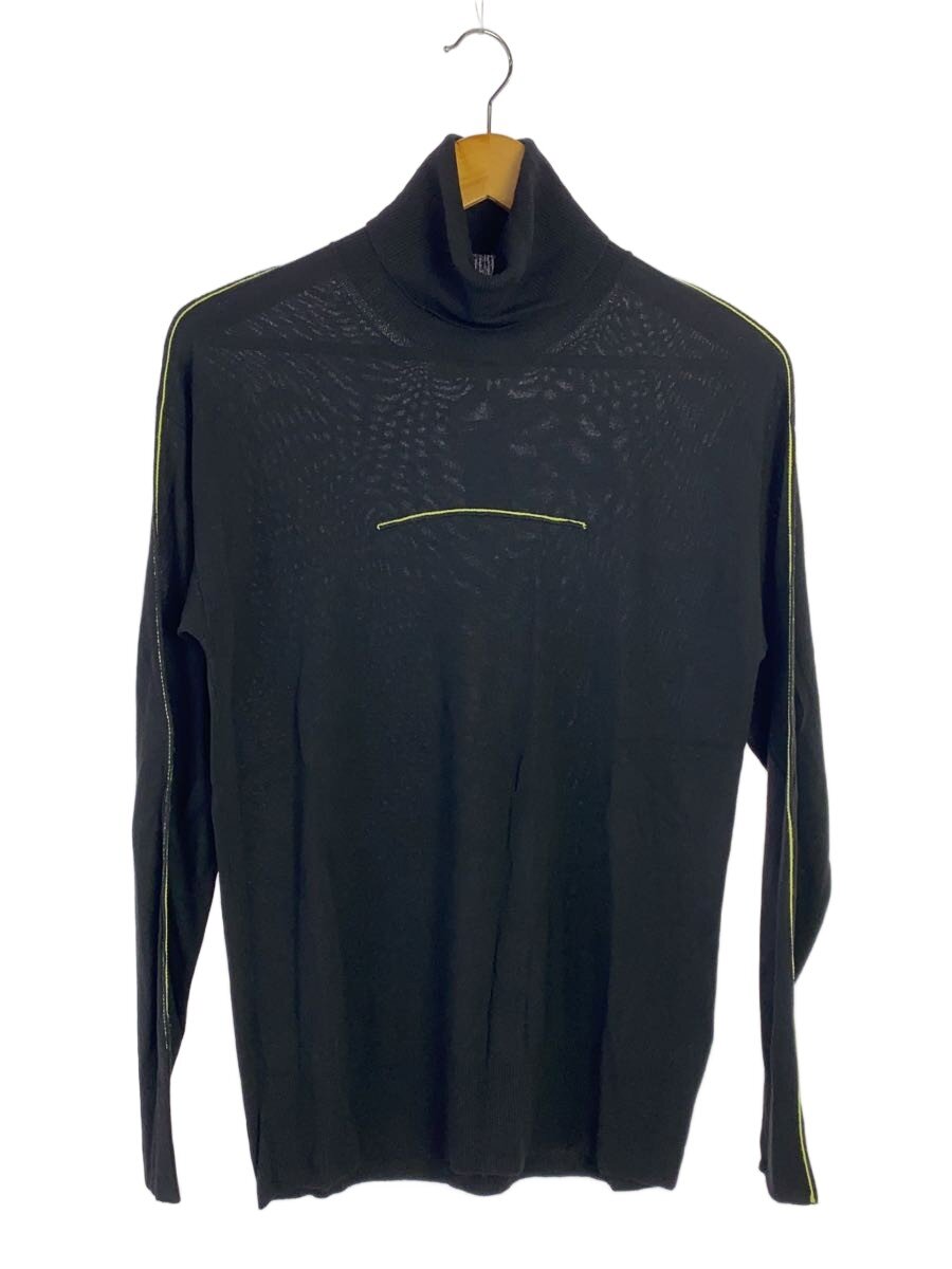 【中古】MM6◆アイコンライン/タートルネック編み物・プルオーバー(薄っぺら)/S/人絹/BLK/S52HA0196【レディース御召しもの】