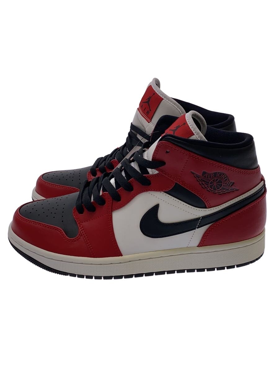【中古】NIKE◆AIR JORDAN 1 MID/27.5cm/RED/※ソール変色有【シューズ】｜2ｎｄ STREET 店