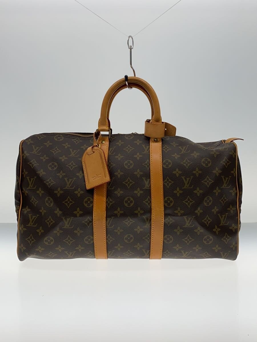 【中古】LOUIS VUITTON◆キーポル45_モノグラム・帆布/PVC/BRW//【御徒面子】