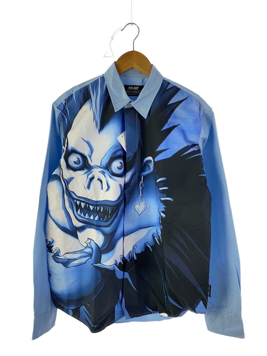 【中古】PALACE◆長袖プルオーバー/M/綿織物/BLU【メンズウェア】