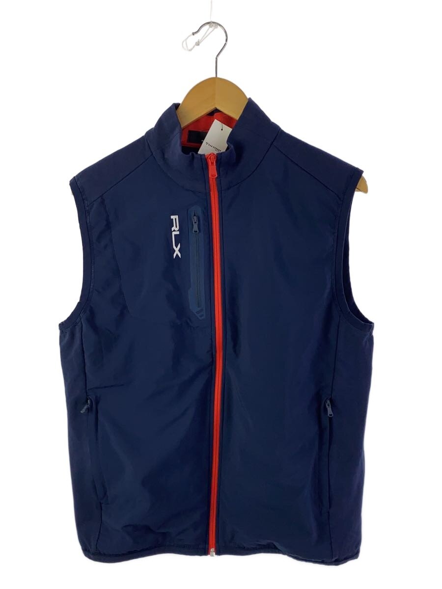 【中古】RLX RALPHLAUREN◆より良い/M/ポリエステル/NVY/無地【メンズウェア】