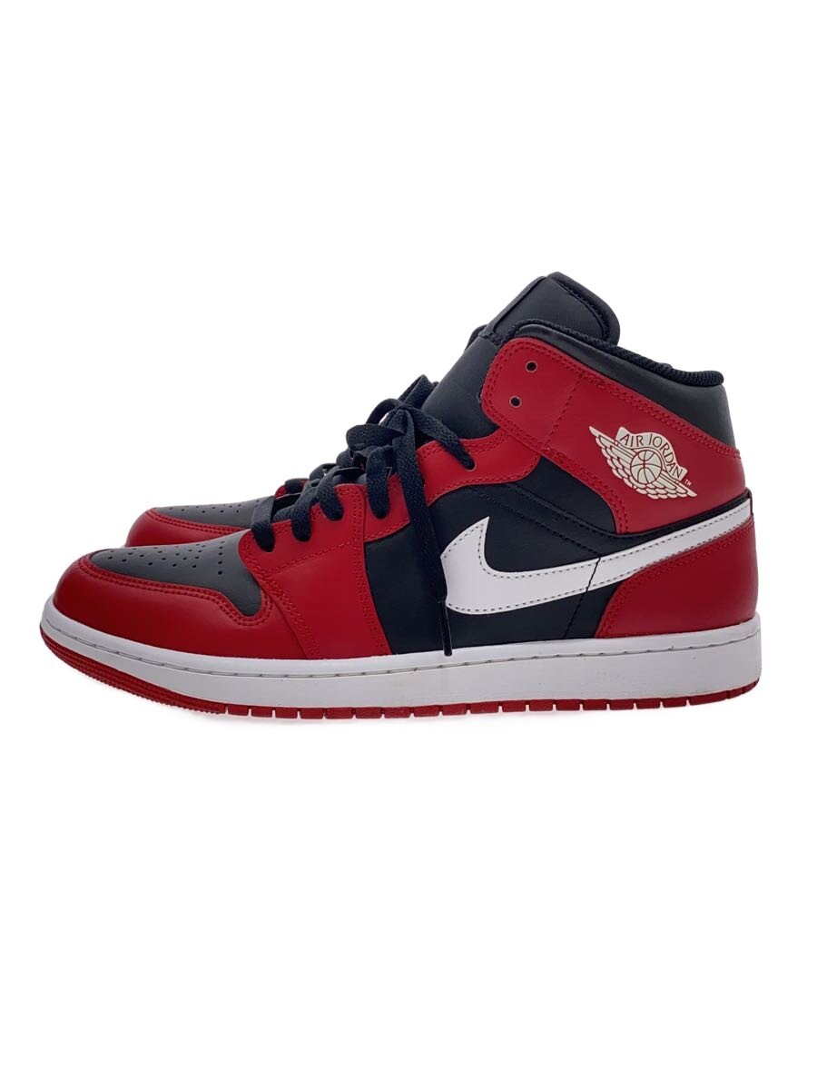 【中古】NIKE◆AIR JORDAN 1 MID_大気圏 ジョーダン 1 ミッド/29糎/RED【シューズ】