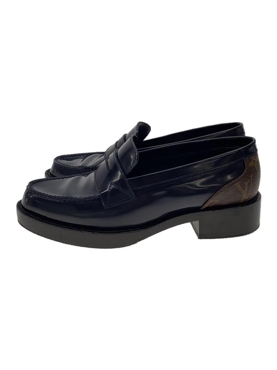 【中古】LOUIS VUITTON◆置き目毛皮/M/NVY【シューズ】