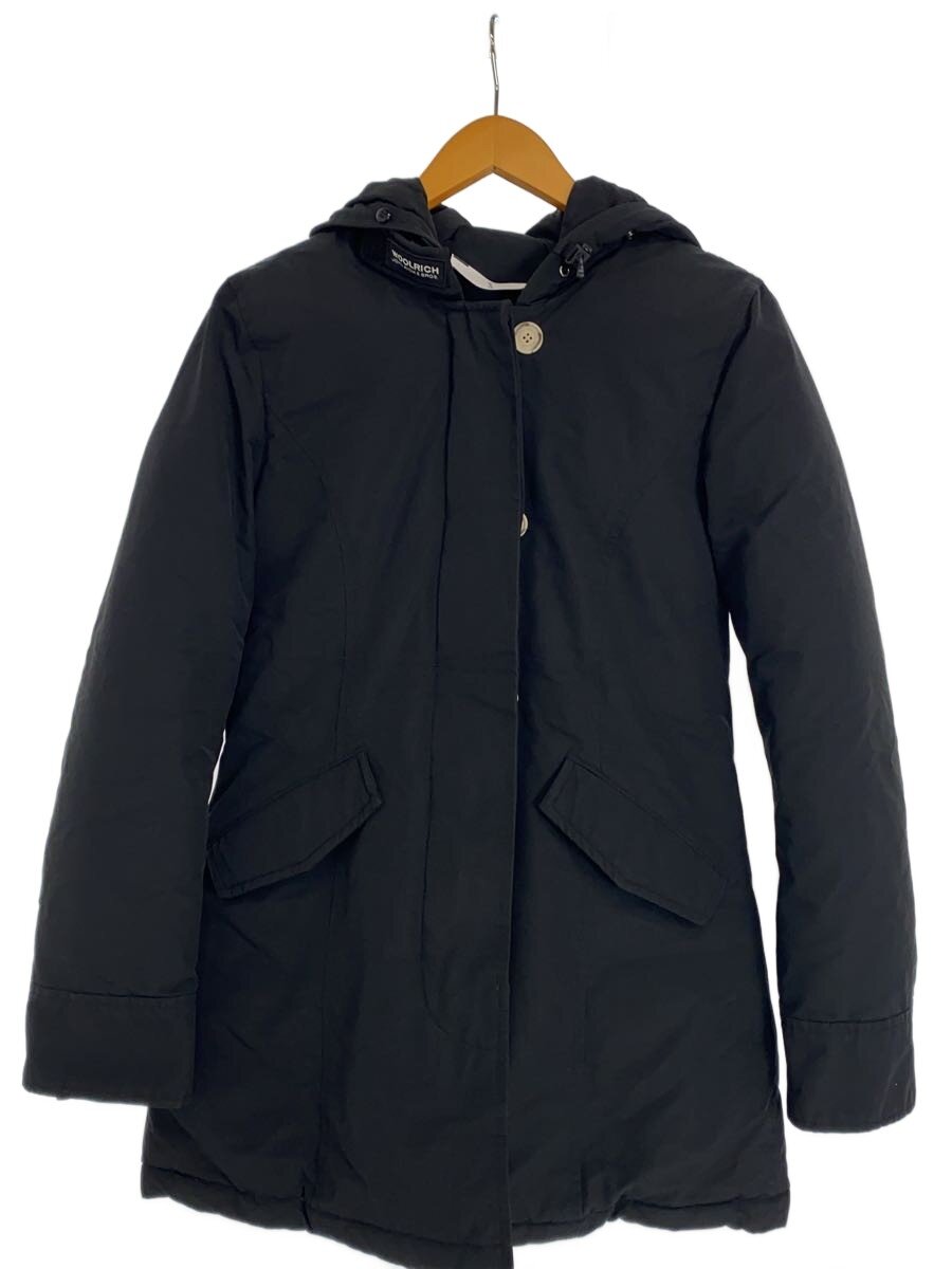 【中古】Woolrich◆ロングダウンジャケット/S/ポリエステル/BLK/wwcps1447//【レディース御召しもの】
