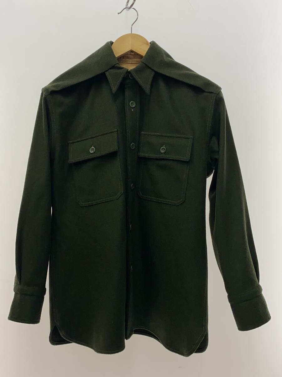 【中古】Maison Margiela◆22SS/Wool over shirt/長袖プルオーバー/38/羊毛/GRN/S30DL0495【メンズウェア】
