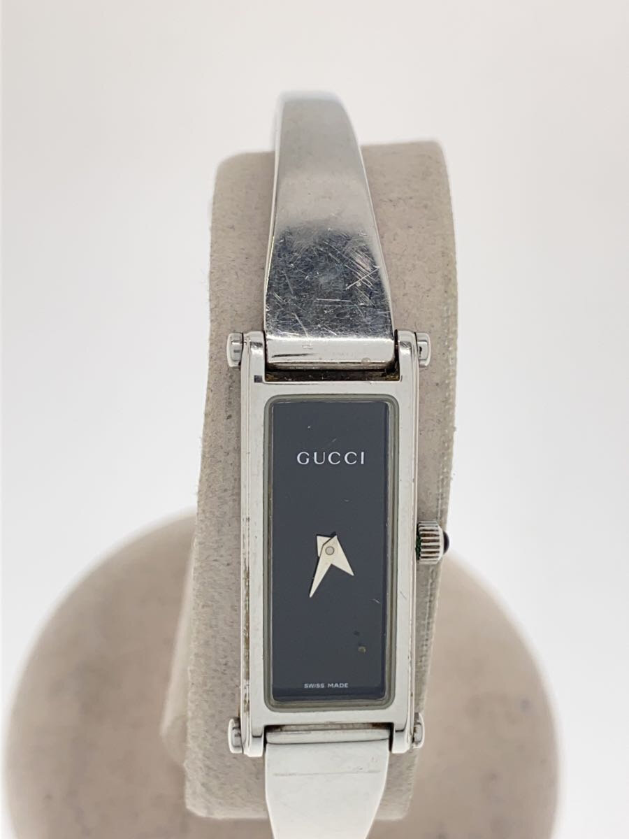 【中古】GUCCI◆クォーツ腕時計/アナログ/ステンレス/BLK/SLV/SS/1500L【服飾雑貨他】|2nd STREET 店
