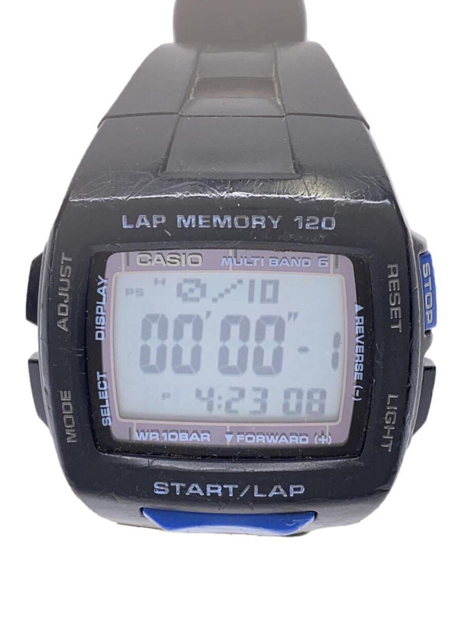 【中古】CASIO◆ウオッチ/デジタル/--/BLK/WHT【服飾雑貨他】