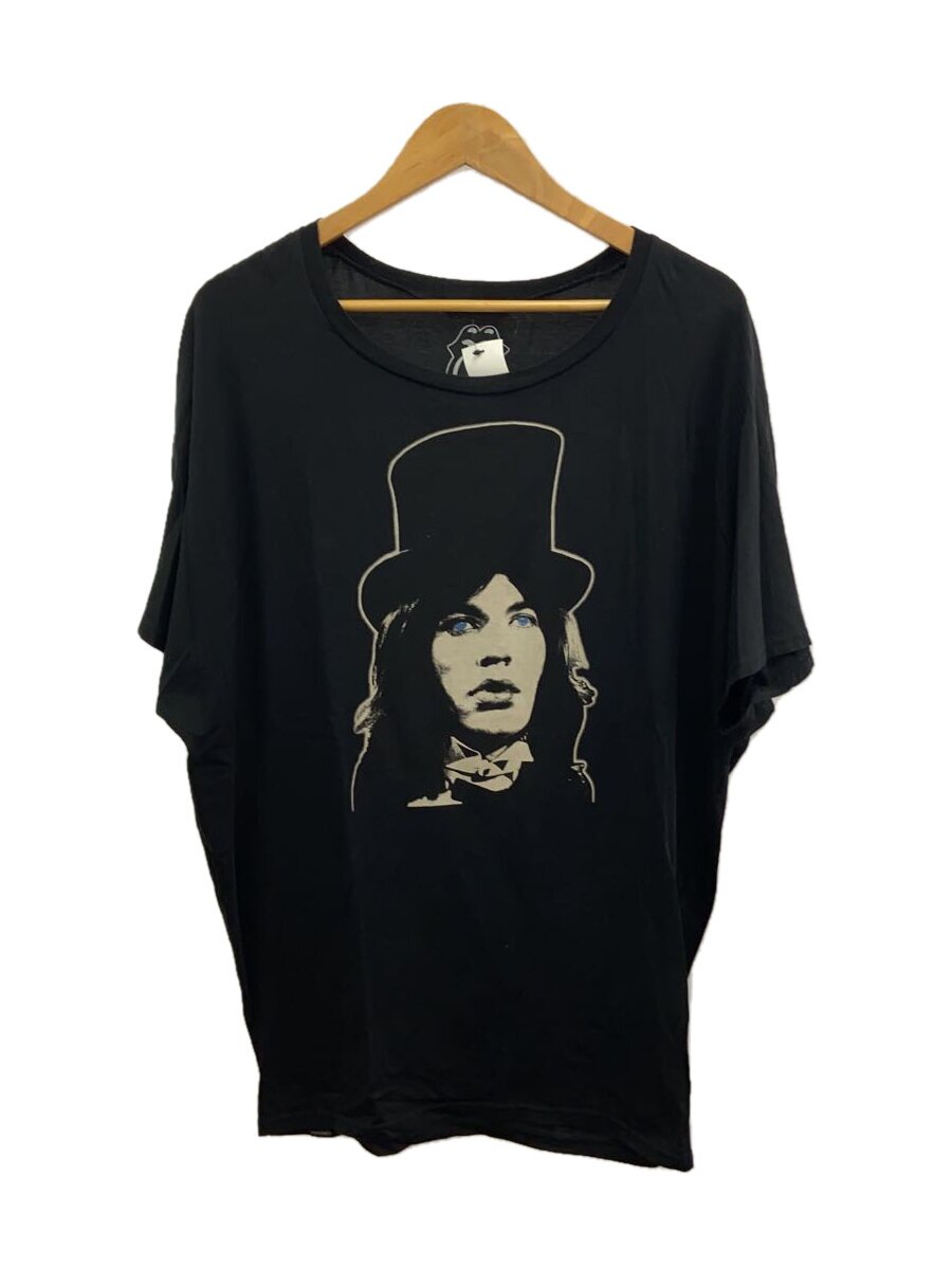 【中古】Hysterics◆ROLLING STONES/ミックジャガー/袖ジップティーシャツ/FREE/綿織物/BLK/0532CT01//【レディース御召しもの】
