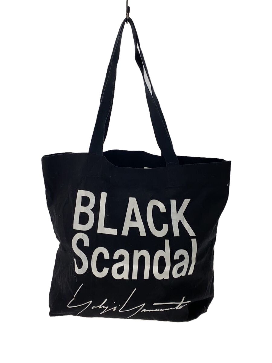 【中古】BLACK Scandal Yohji Yamamoto◆トートバッグ/綿織物/BLK/NH-I07-065【御徒面子】
