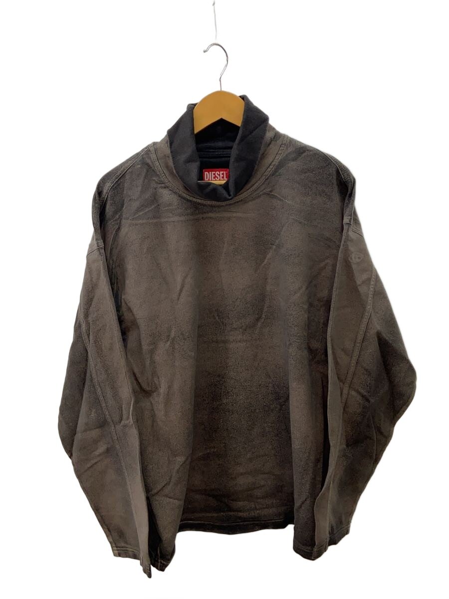 【中古】DIESEL◆D-Nlabelcol-S/M/綿織物/薄墨色/068KQ【メンズウェア】