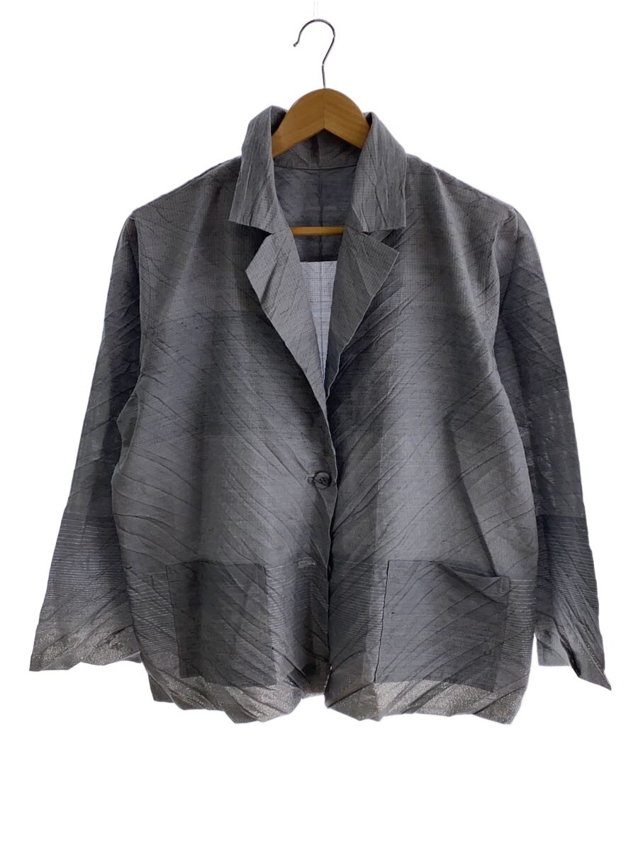 【中古】ISSEY MIYAKE◆ジャケット/2/ポリエステル/GRY/無地/IM21FJ138//【レディースウェア】｜2ｎｄ STREET 店